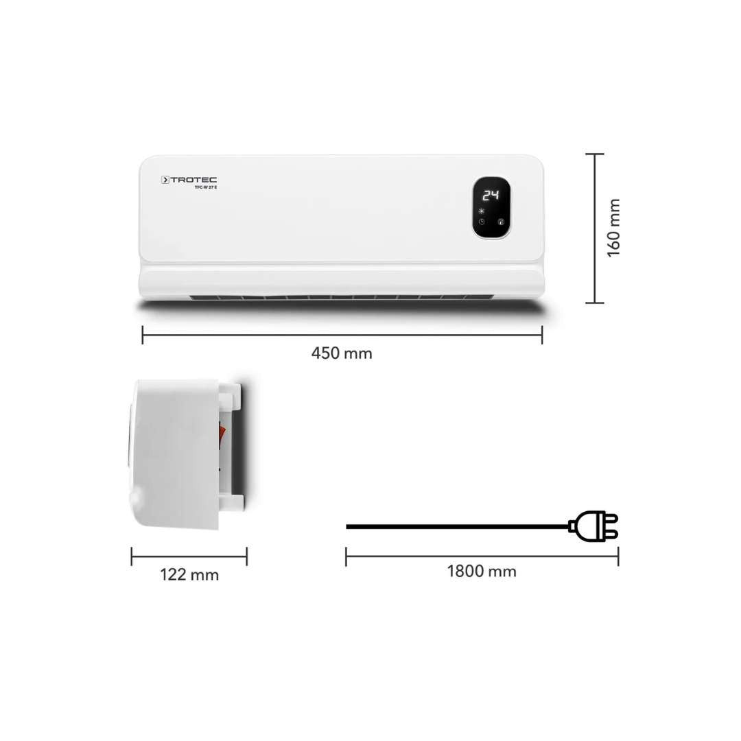 Sieninis elektrinis šildytuvas Trotec TFC-W 27 E – vaizdas 6