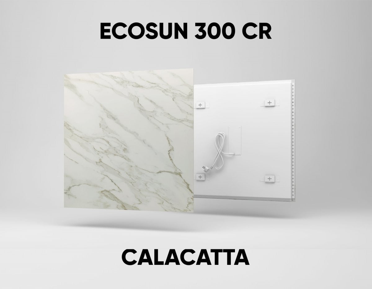 Keraminė infraraudonųjų spindulių šildymo plokštė Ecosun CR, Calacatta – vaizdas 2