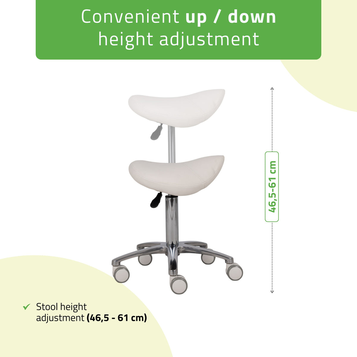 Balninė masažuotojo kėdė Habys Lila Comfy Base, balta k501 – nuotrauka 4