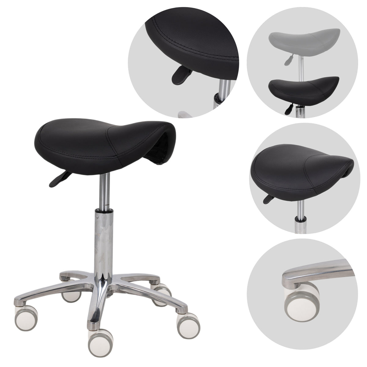 Balninė masažuotojo kėdė Habys Lila Comfy Base, juoda k515 – nuotrauka 1