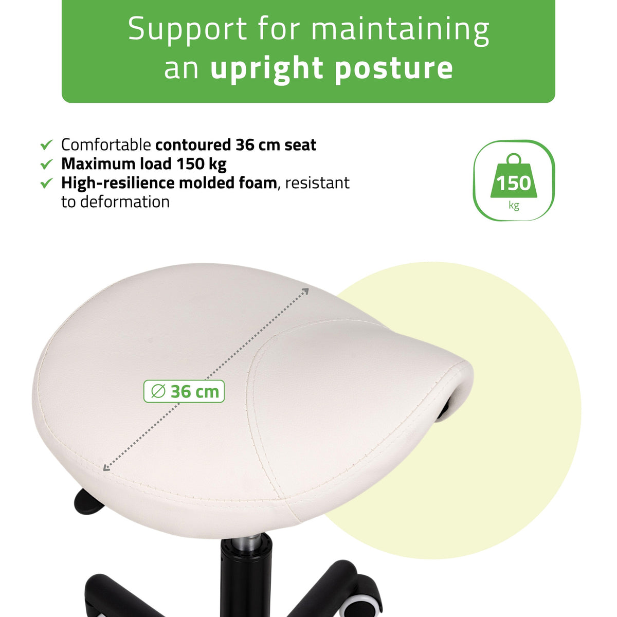 Balninė masažuotojo kėdė Habys Lumo Comfy Base, balta k501 – nuotrauka 2