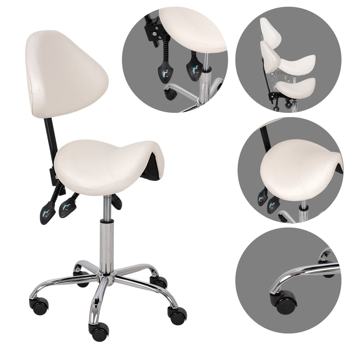 Balninė masažuotojo kėdė Habys Sola Comfy Base, balta k501 – nuotrauka 1