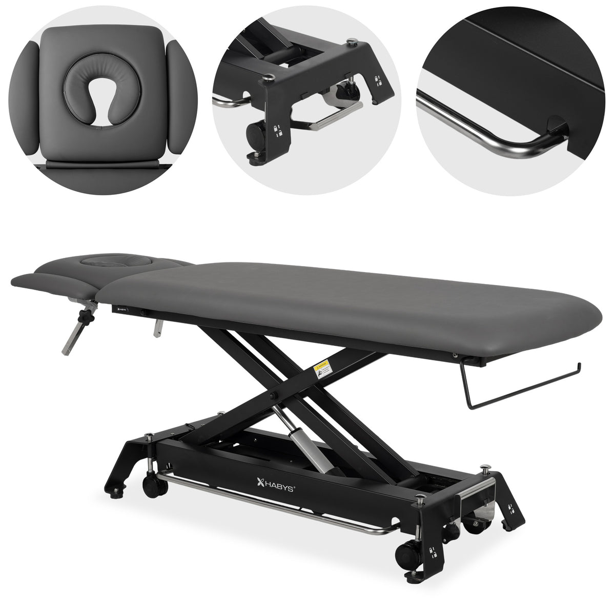 Elektrinis masažo stalas Habys Evero Cross X4 ERGO, Pilka K722, T-SS051