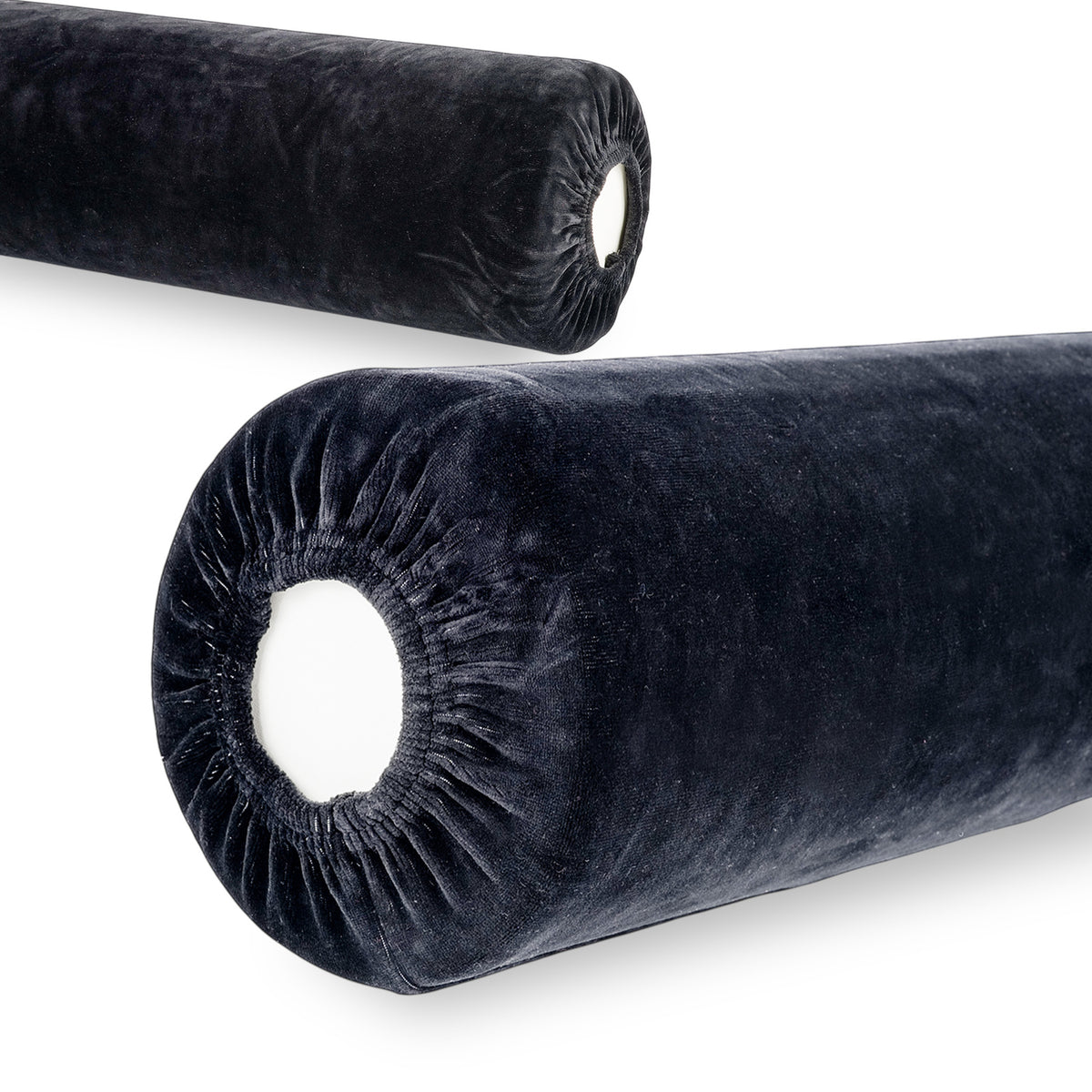 Veliūrinis volelio užvalkalas Habys – 15 × 60 cm voleliui / Juoda