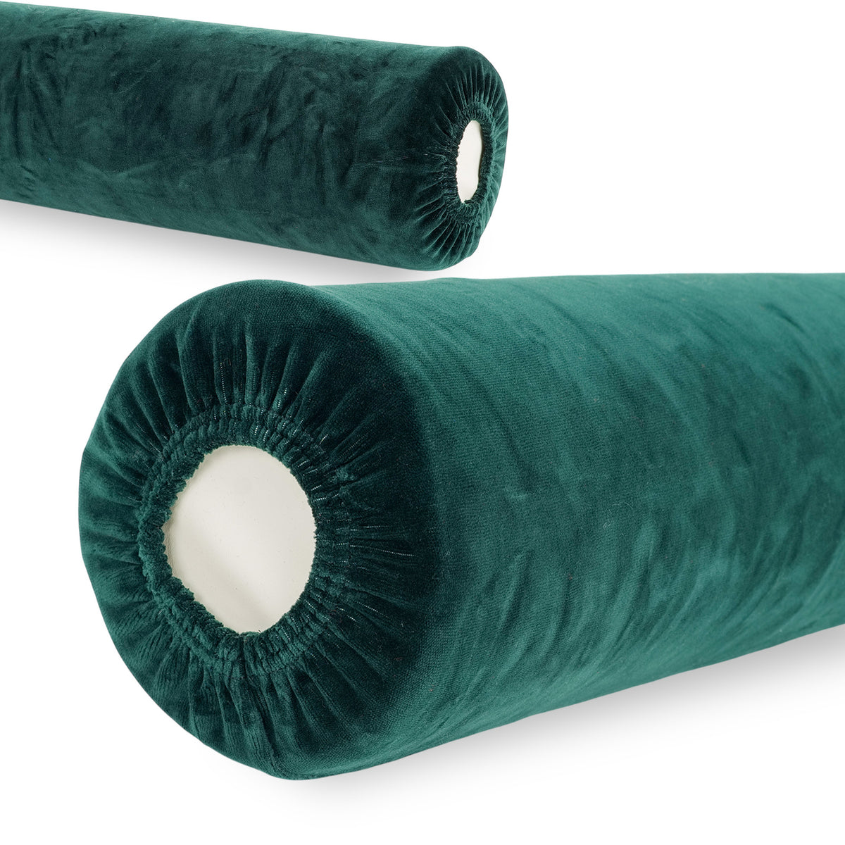 Veliūrinis volelio užvalkalas Habys – 15 × 60 cm voleliui / Tamsiai žalia