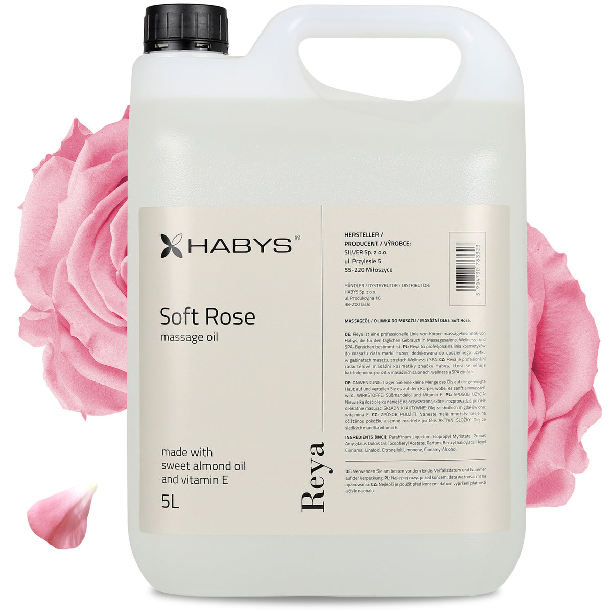 Masažo aliejus Habys Reya Soft Rose – 5000 ml