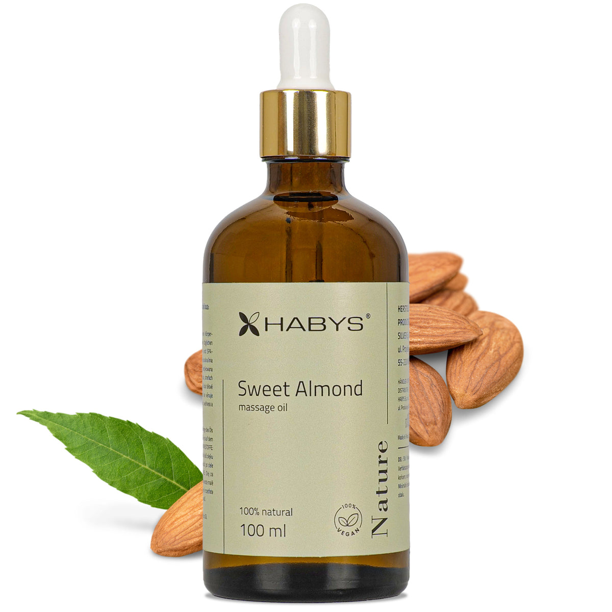 Masažo aliejus Habys Nature Sweet Almond – 100 ml