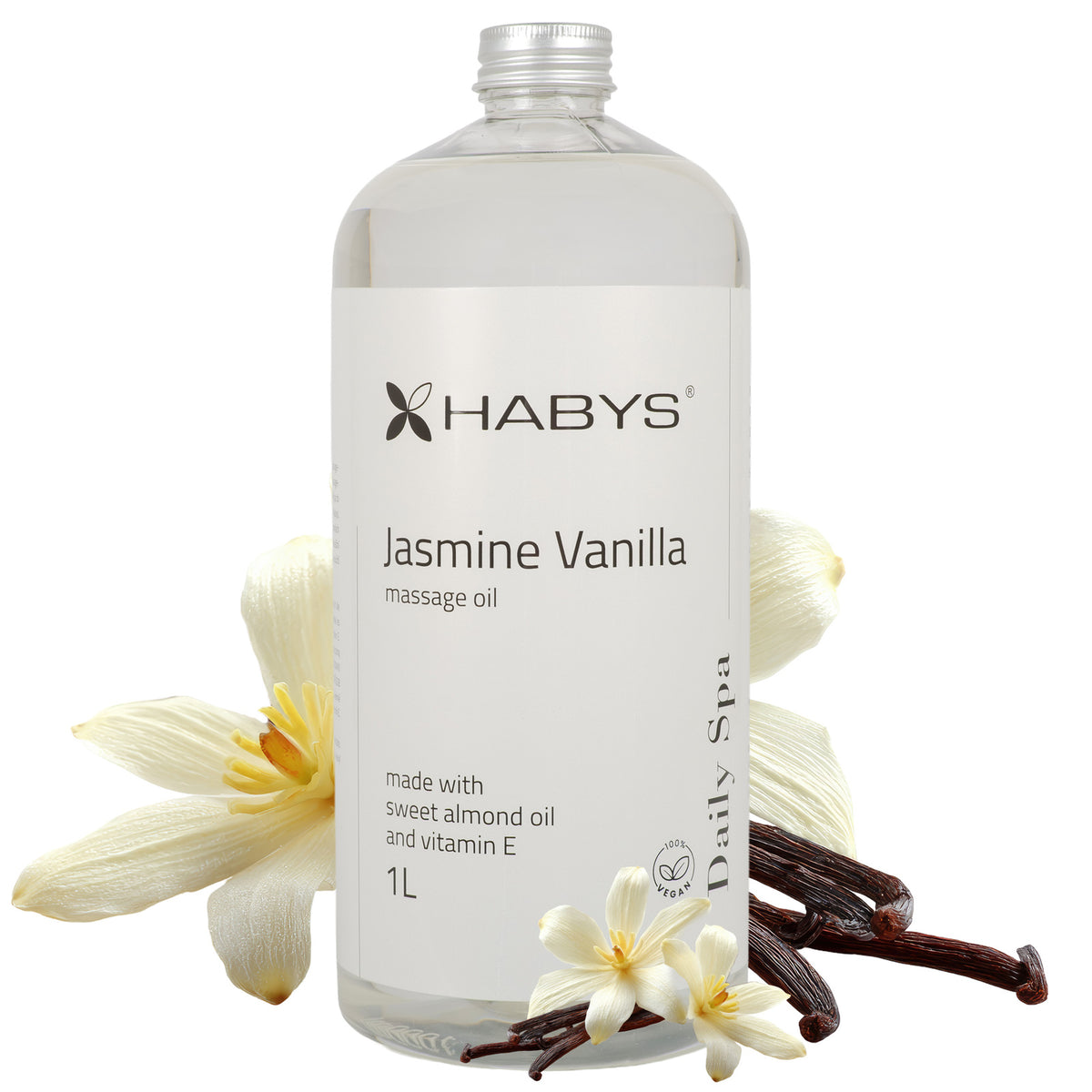 Masažo aliejus Habys Daily Spa – Jasmine Vanilla / 1000 ml