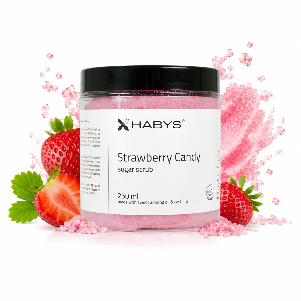 Cukrinis kūno šveitiklis Habys Daily Spa, 250 ml – Strawberry Candy
