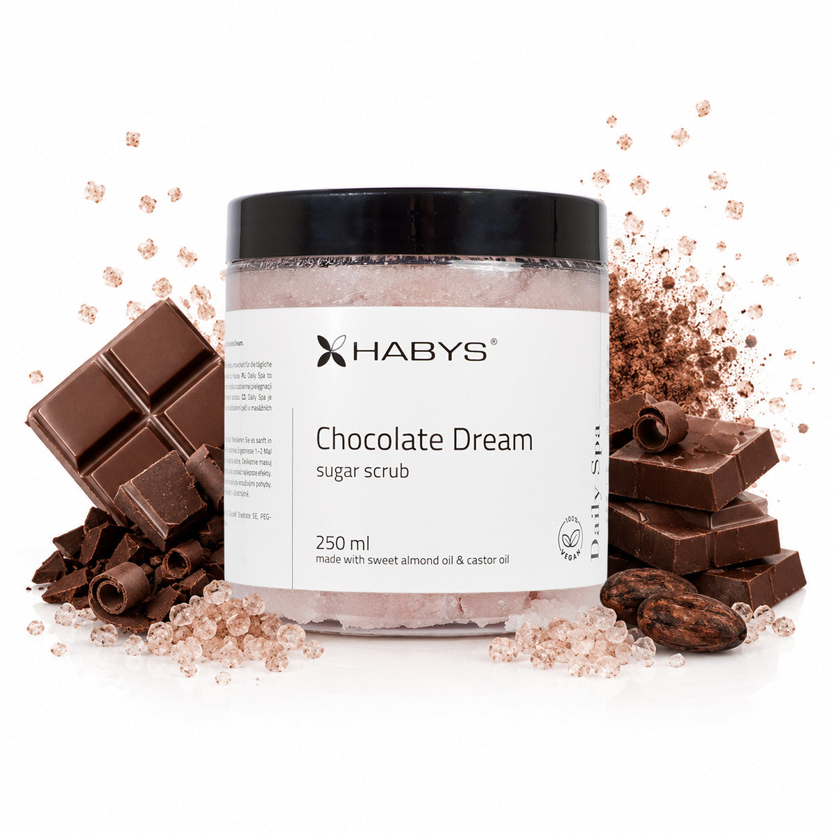 Cukrinis kūno šveitiklis Habys Daily Spa, 250 ml – Chocolate Dream