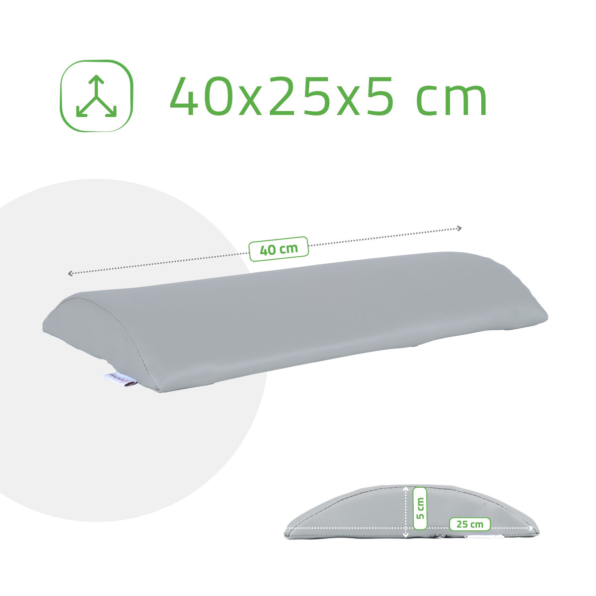Juosmens atraminė pagalvėlė Aveno Life 40 × 25 × 5 cm Comfy Base, pilka k522 – nuotrauka 5