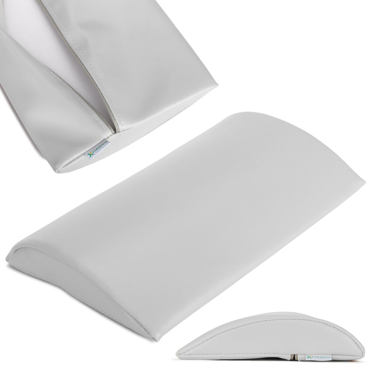 Juosmens atraminė pagalvėlė Habys 40 × 25 × 5 cm minkšta Satin Comfort, šviesiai pilka k729 – nuotrauka 1