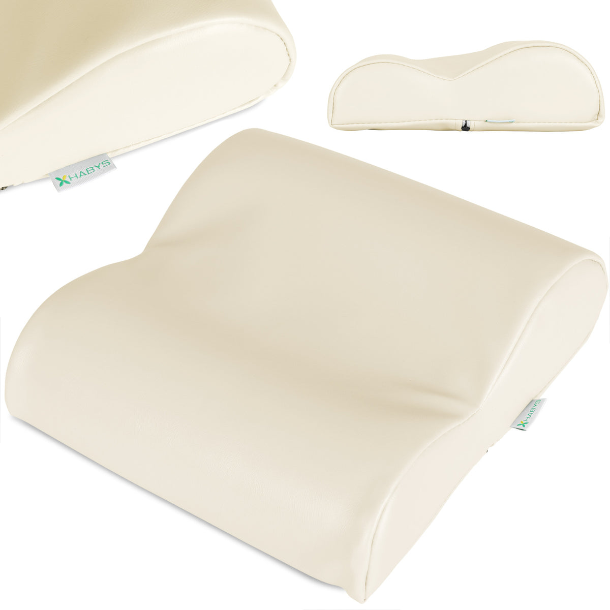 Kaklo atraminė pagalvėlė Habys Satin Comfort, dramblio kaulo k707 – nuotrauka 1