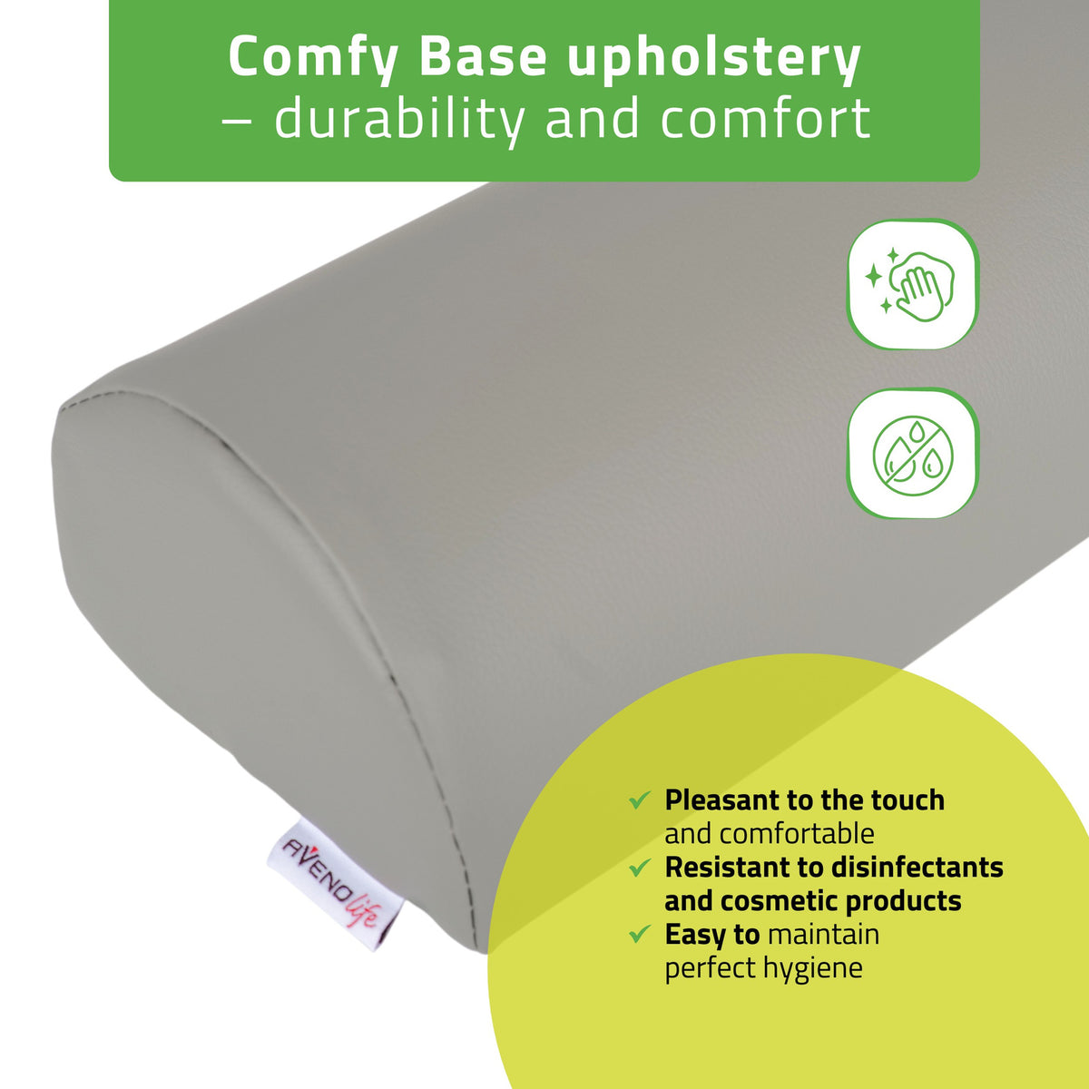 Masažo pusvolelis Aveno Life 60 × 15 × 10 cm Comfy Base, pilka k522 – nuotrauka 4