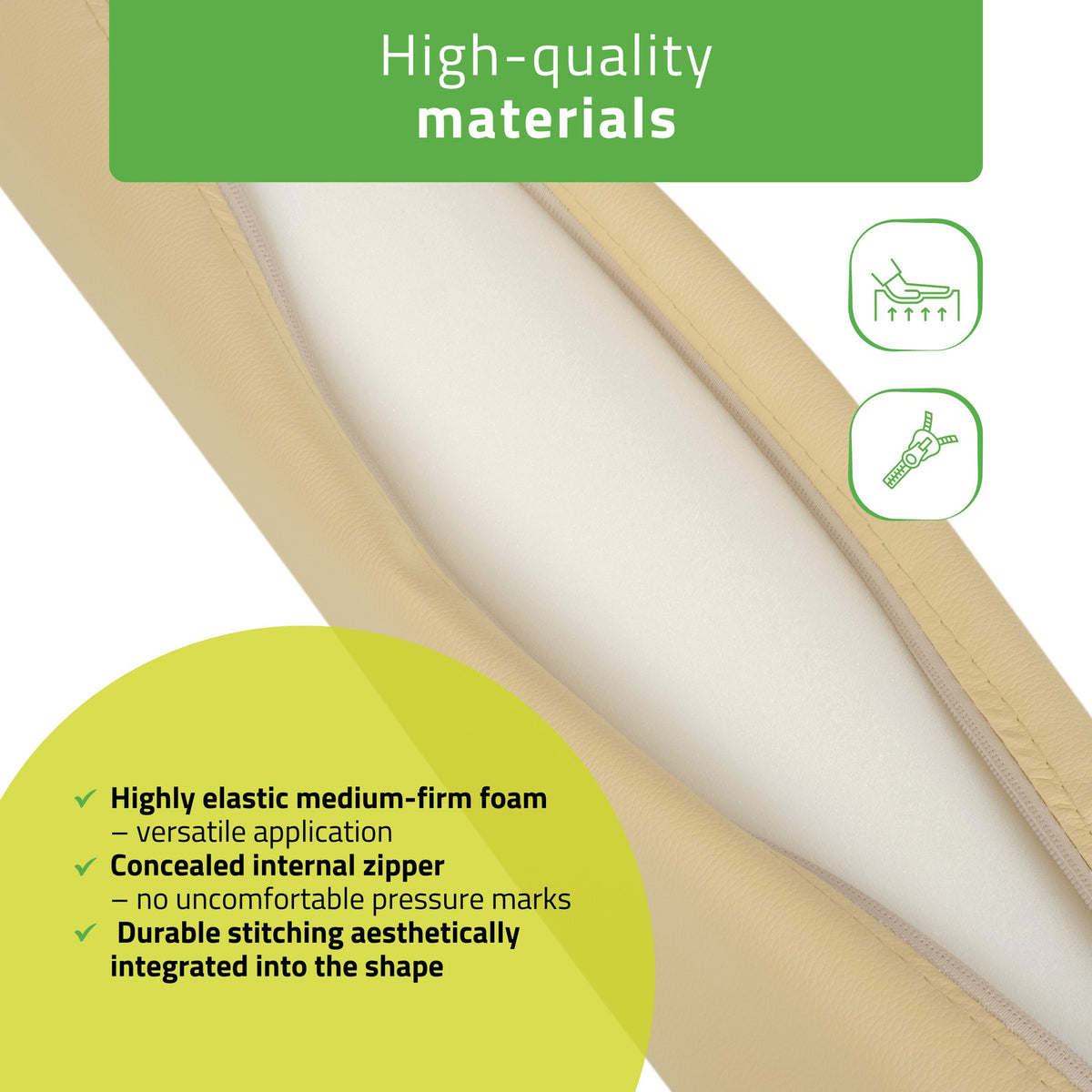 Masažo volelis Aveno Life 12 × 60 cm Comfy Base, smėlio k533 – nuotrauka 3