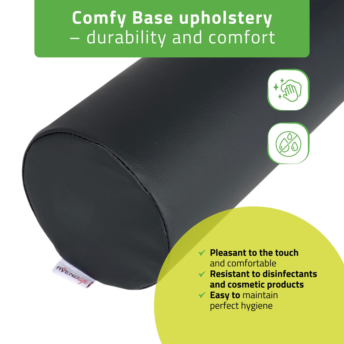 Masažo volelis Aveno Life 15 × 60 cm Comfy Base, juoda k515 – nuotrauka 4