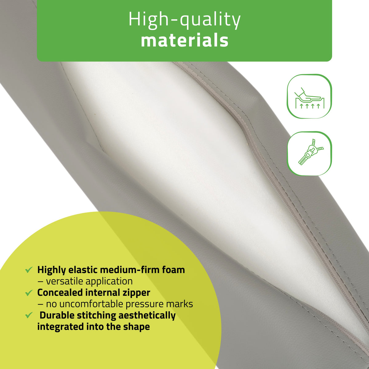 Masažo volelis Aveno Life 15 × 60 cm Comfy Base, pilka k522 – nuotrauka 3