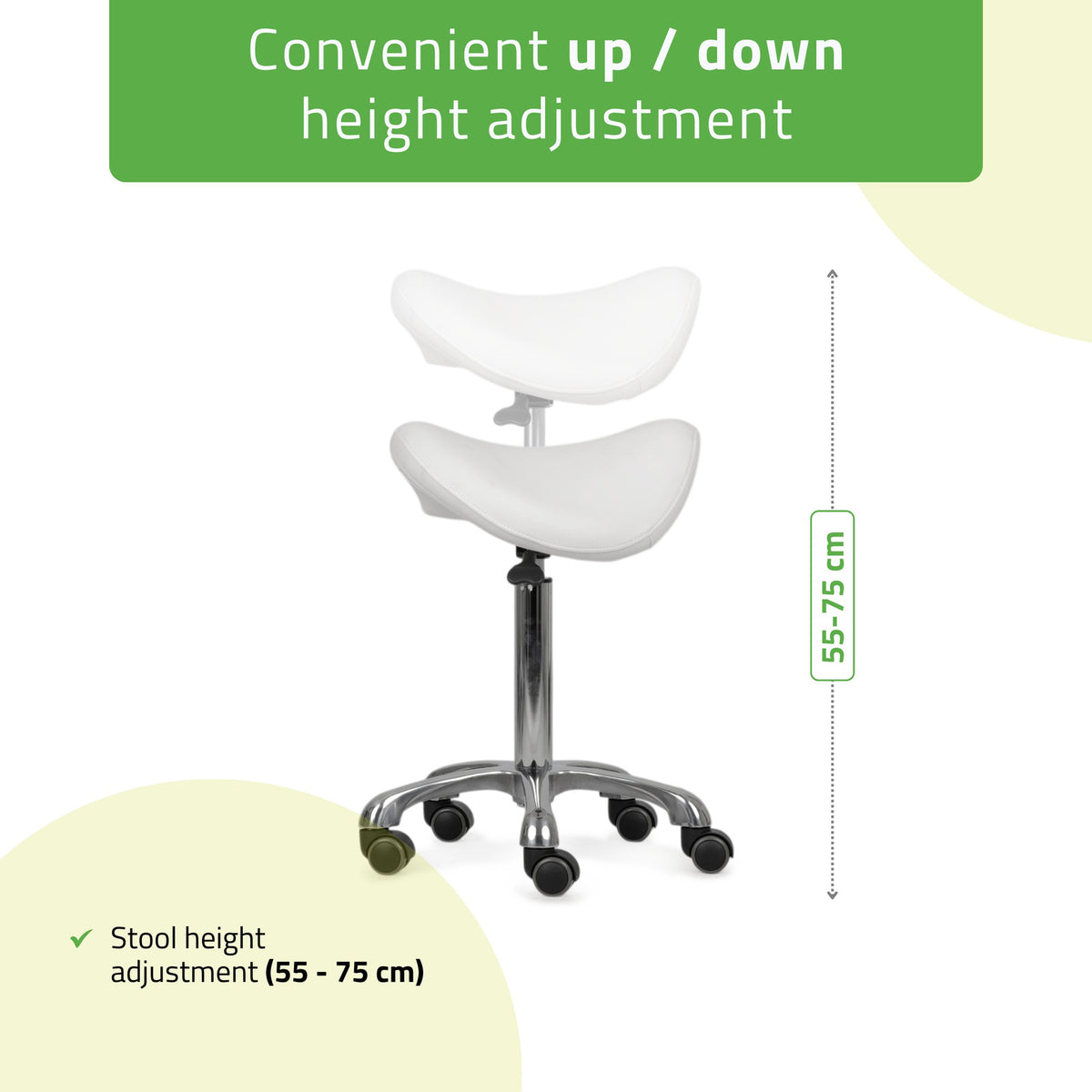 Masažuotojo kėdė Habys Alma So Skin, balta k401 – nuotrauka 4
