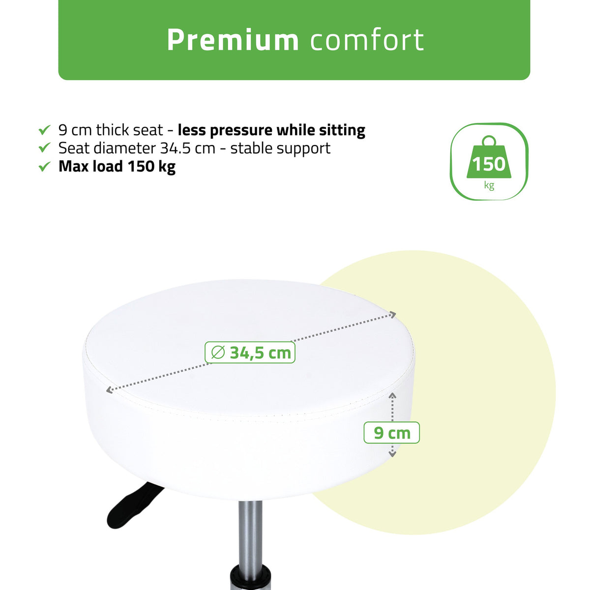 Masažuotojo kėdė Habys Mobi Comfy Base, balta k501 – nuotrauka 2
