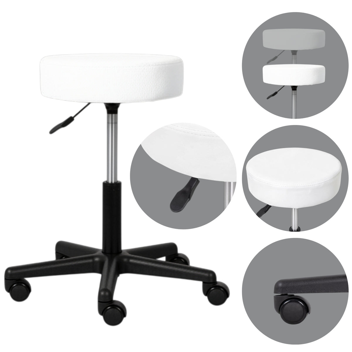 Masažuotojo kėdė Habys Timo Comfy Base, balta k501 – nuotrauka 1