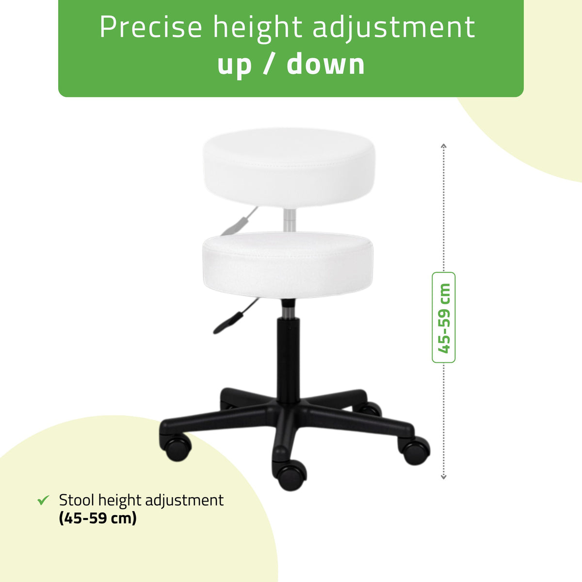 Masažuotojo kėdė Habys Timo Comfy Base, balta k501 – nuotrauka 4