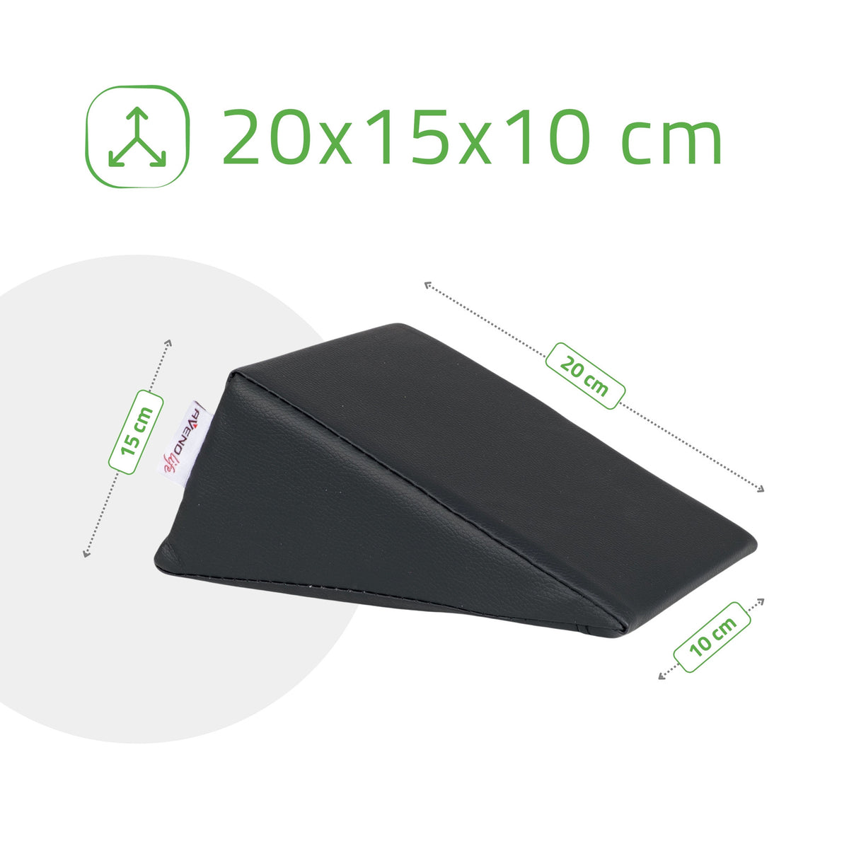 Pleištinė masažo pagalvėlė Aveno Life 20 × 15 × 10 cm Comfy Base, juoda k515 – nuotrauka 5