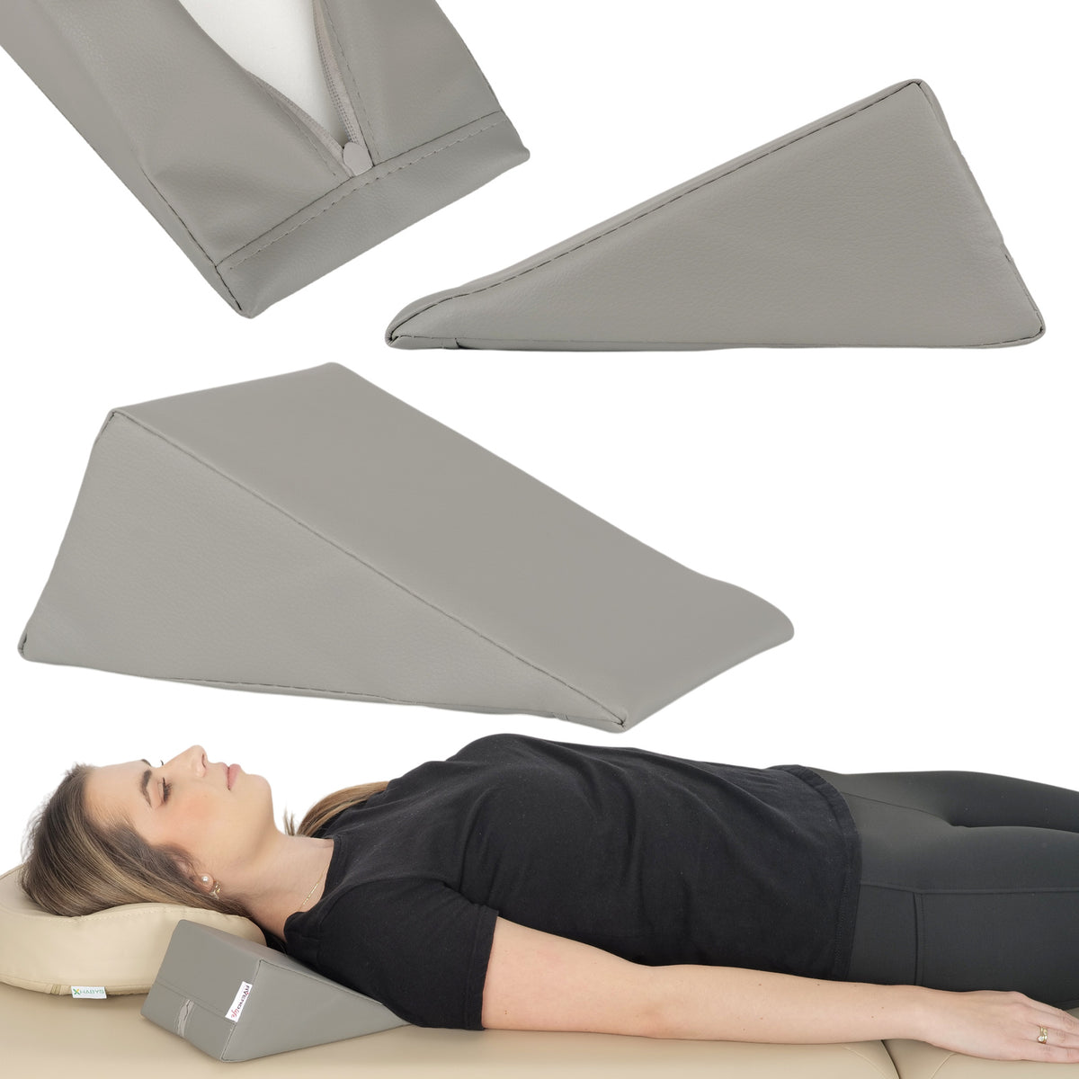 Pleištinė masažo pagalvėlė Aveno Life 20 × 15 × 10 cm Comfy Base, pilka k522 – nuotrauka 1