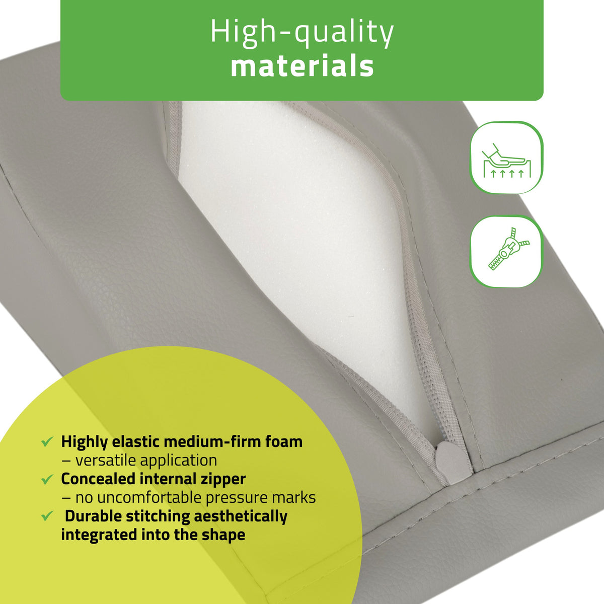 Pleištinė masažo pagalvėlė Aveno Life 20 × 15 × 10 cm Comfy Base, pilka k522 – nuotrauka 3