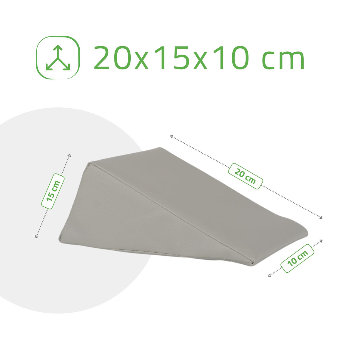 Pleištinė masažo pagalvėlė Aveno Life 20 × 15 × 10 cm Comfy Base, pilka k522 – nuotrauka 5