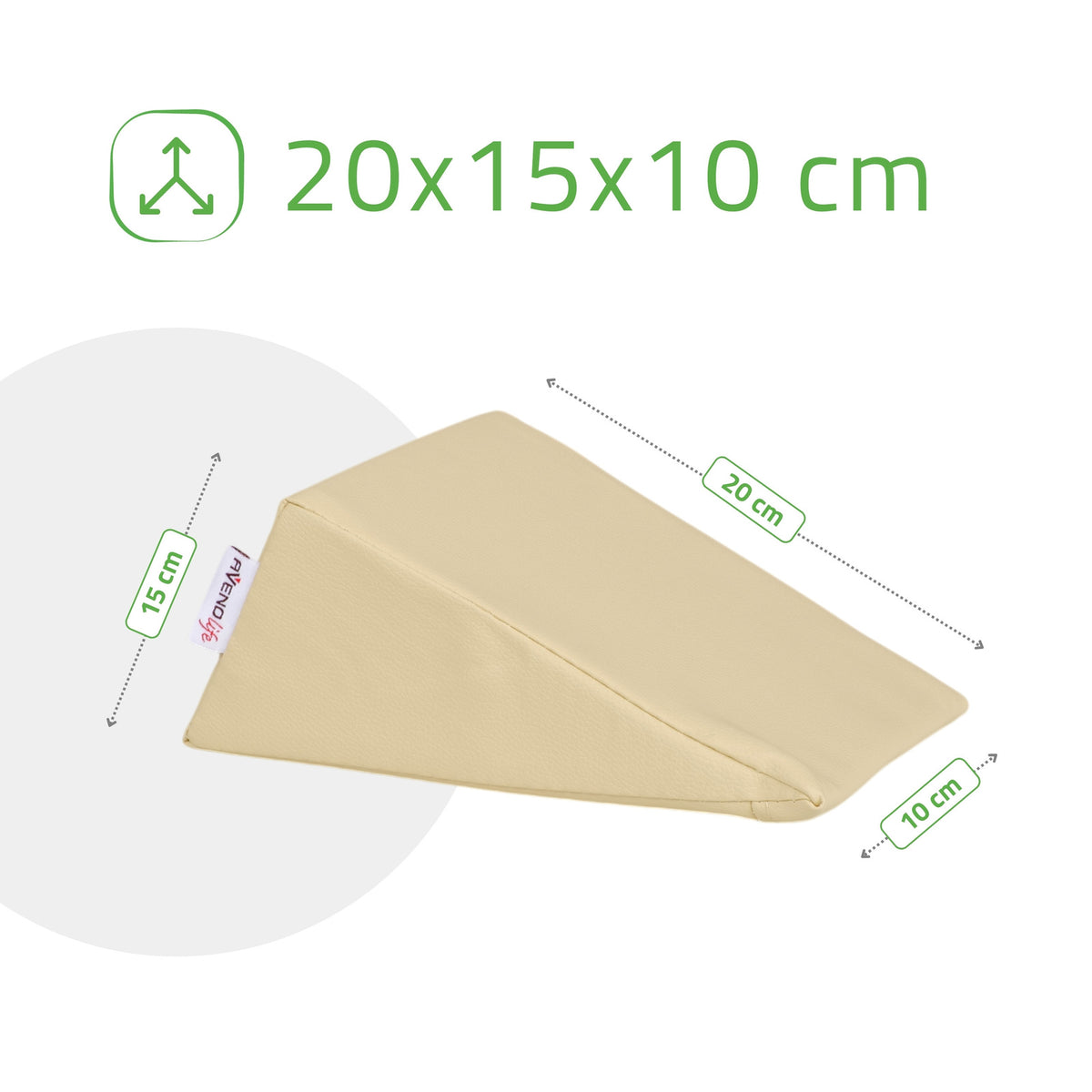 Pleištinė masažo pagalvėlė Aveno Life 20 × 15 × 10 cm Comfy Base, smėlio k533 – nuotrauka 5
