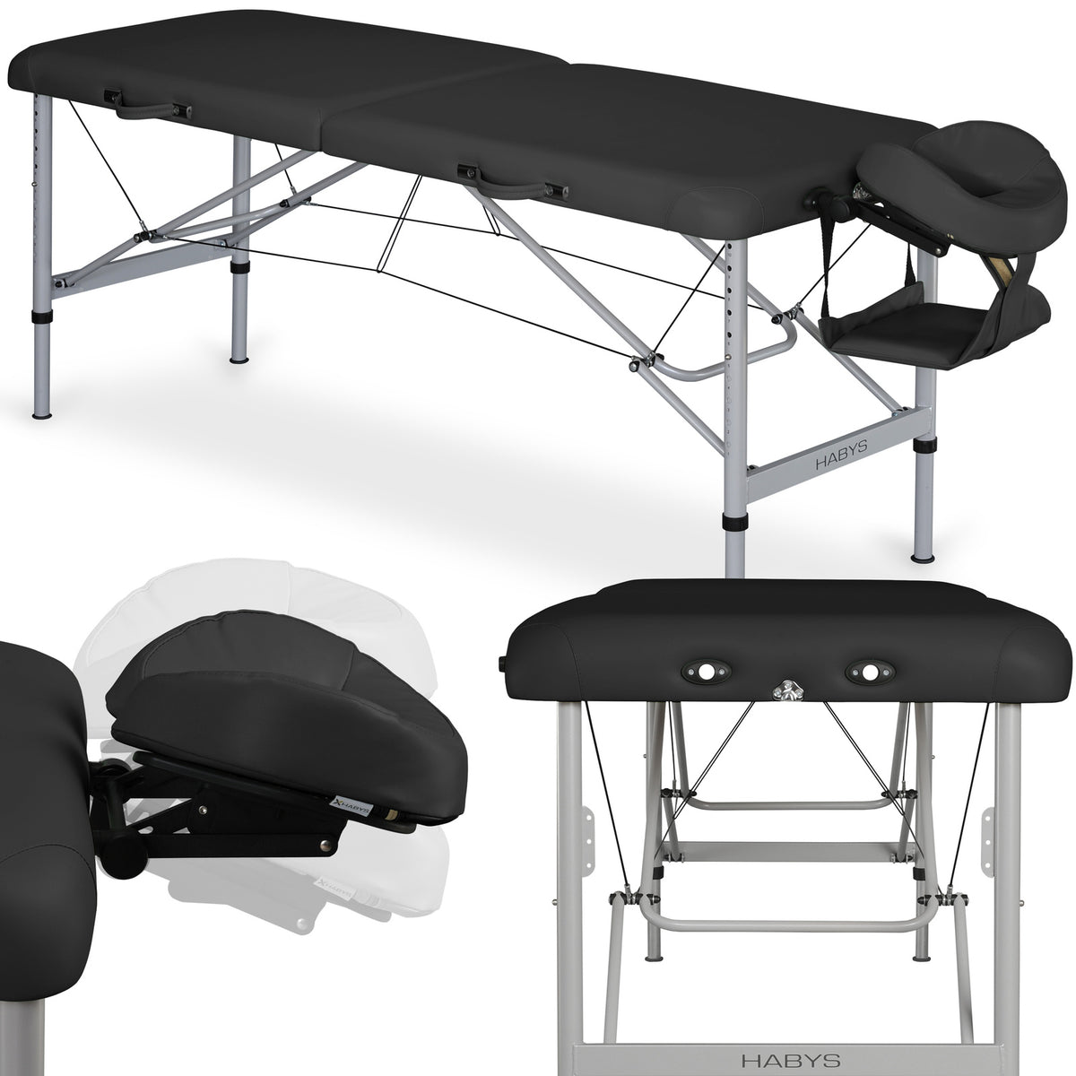 Sulankstomas masažo stalas Habys Aero, Juoda K015, G-SKARO60AK015ZN2ZS