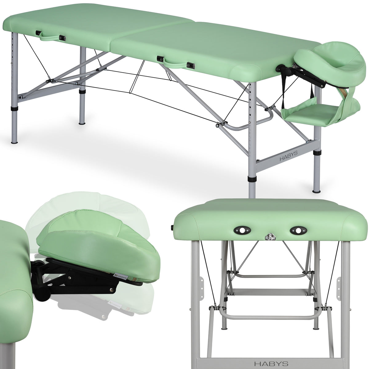 Sulankstomas masažo stalas Habys Aero, Žalia K022, G-SKARO70AK022000PRZN2ZS