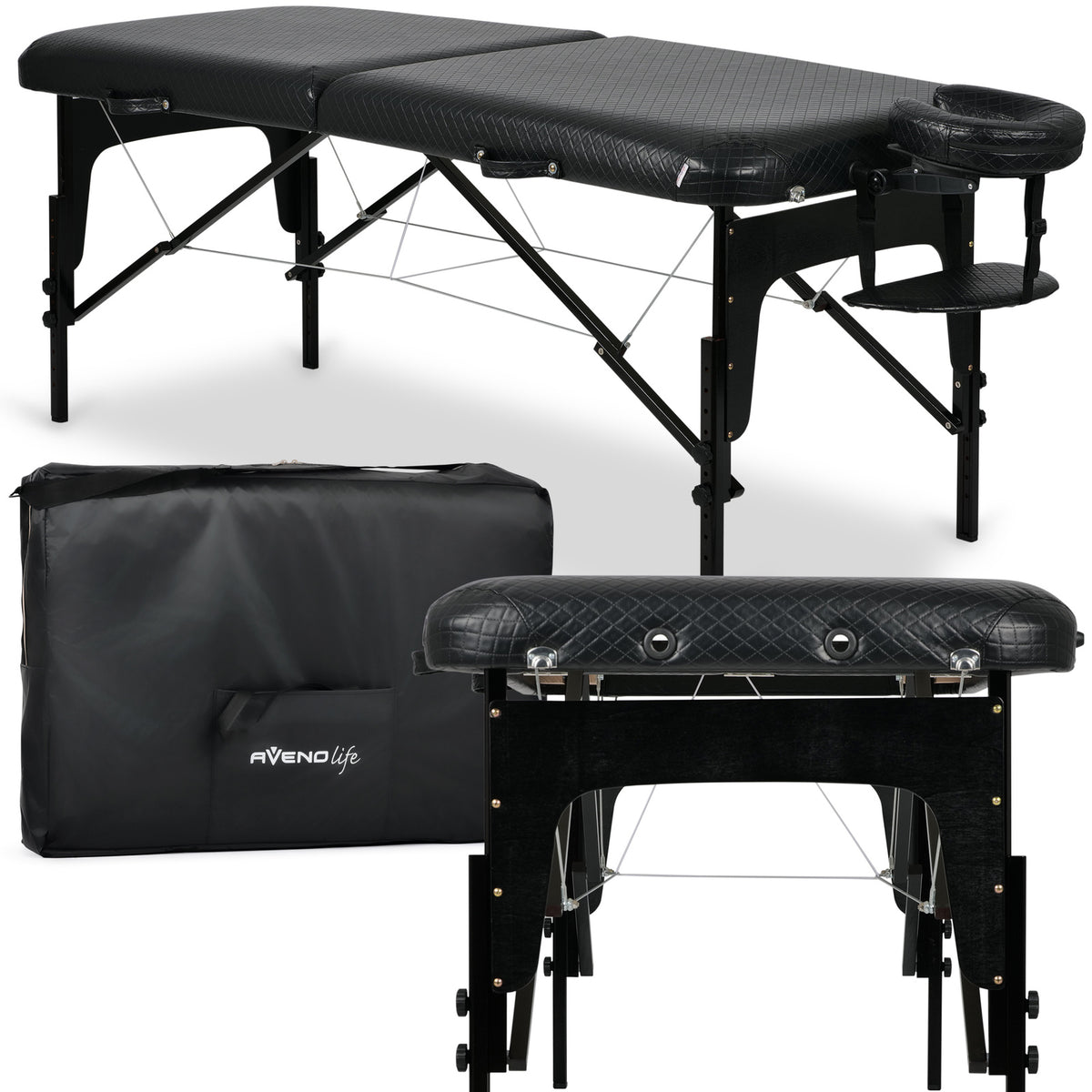 Sulankstomas masažo stalas Habys Estetic Black, Juoda K515, V-SKANJIDHK2524_1