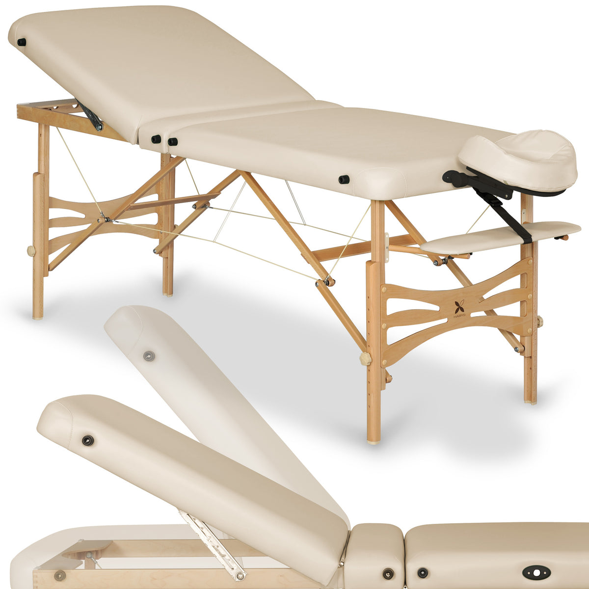 Sulankstomas masažo stalas Habys Panda Plus, Smėlio K033, G-SKPDP70AK033100ZN2ZS