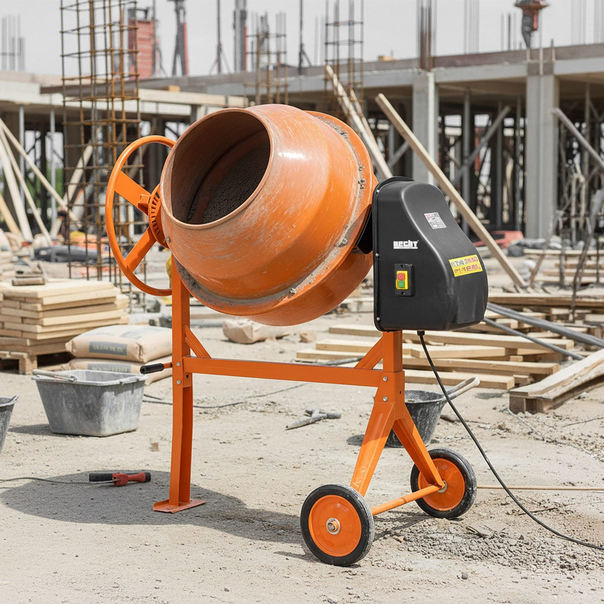HECHT 2141 betono maišyklė statybos darbų vietoje