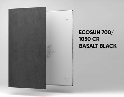 Keraminė infraraudonųjų spindulių šildymo plokštė Ecosun CR, Basalt black – vaizdas 3