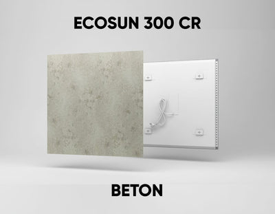 Keraminė infraraudonųjų spindulių šildymo plokštė Ecosun CR, Beton – vaizdas 2