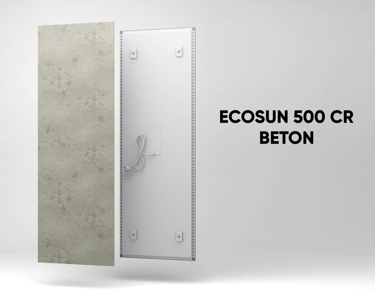 Keraminė infraraudonųjų spindulių šildymo plokštė Ecosun CR, Beton – vaizdas 3