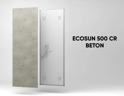 Keraminė infraraudonųjų spindulių šildymo plokštė Ecosun CR, Beton – vaizdas 3