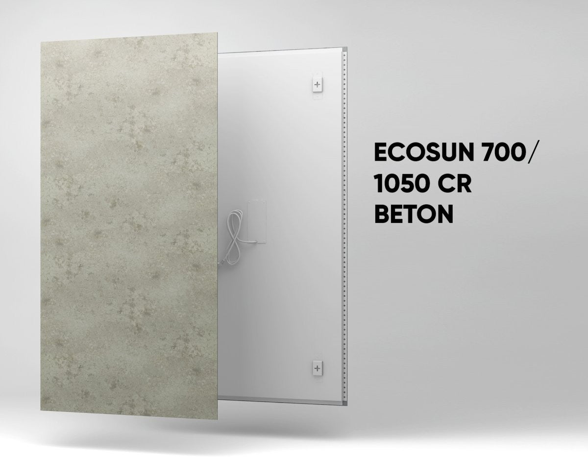 Keraminė infraraudonųjų spindulių šildymo plokštė Ecosun CR, Beton – vaizdas 4