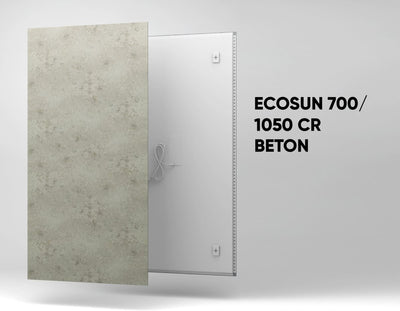 Keraminė infraraudonųjų spindulių šildymo plokštė Ecosun CR, Beton – vaizdas 4