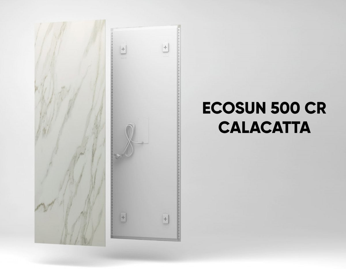 Keraminė infraraudonųjų spindulių šildymo plokštė Ecosun CR, Calacatta – vaizdas 3