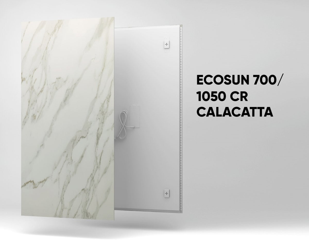 Keraminė infraraudonųjų spindulių šildymo plokštė Ecosun CR, Calacatta – vaizdas 4