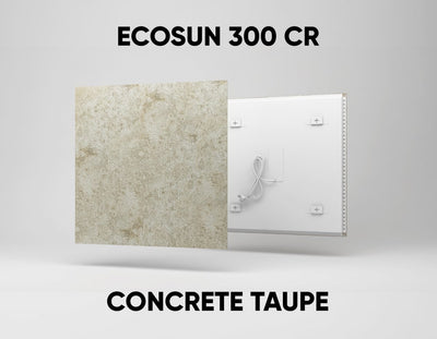 Keraminė infraraudonųjų spindulių šildymo plokštė Ecosun CR, Concrete taupe – vaizdas 2