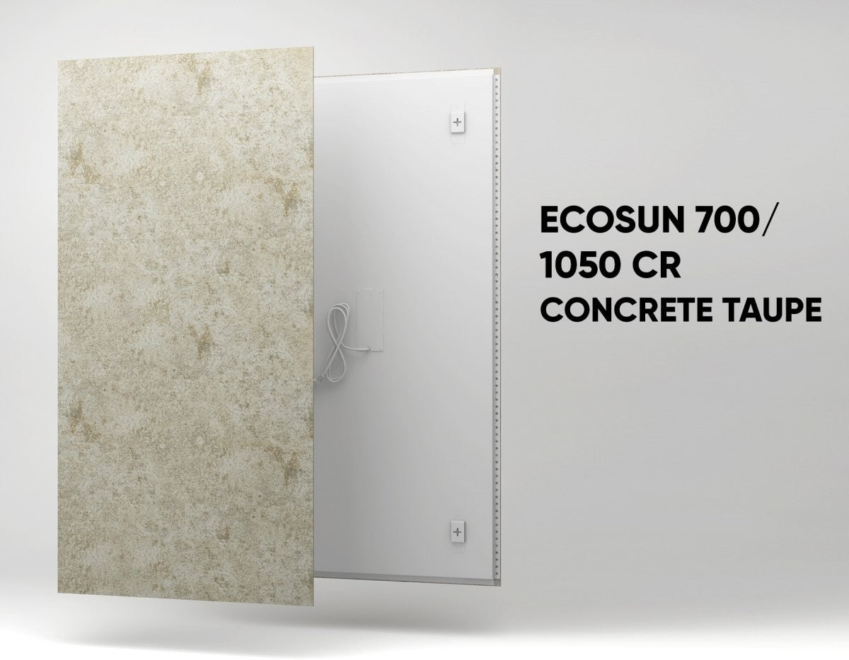 Keraminė infraraudonųjų spindulių šildymo plokštė Ecosun CR, Concrete taupe – vaizdas 4