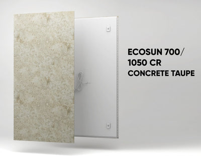 Keraminė infraraudonųjų spindulių šildymo plokštė Ecosun CR, Concrete taupe – vaizdas 4