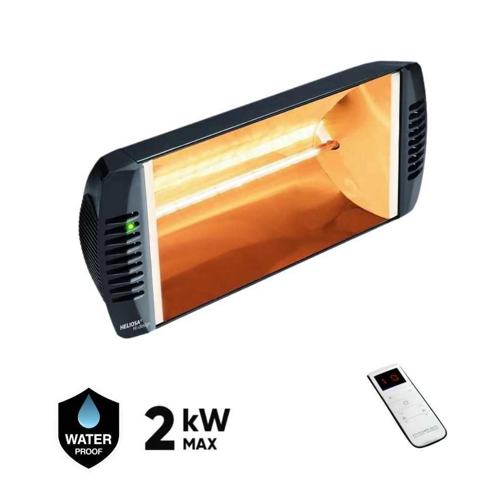 Infraraudonųjų spindulių šildytuvas Heliosa Hi Design Wide Angle, 2 kW