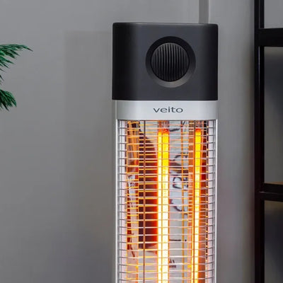 Anglies pluošto infraraudonųjų spindulių šildytuvas Veito CH1200 LT, juodas – vaizdas 3