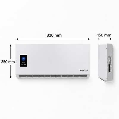 Sieninis UV-C oro valymo įrenginys Veito Air Pro, 900 m³/h – vaizdas 4