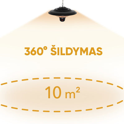 Anglies pluošto infraraudonųjų spindulių šildytuvas Trotec IR 1500 SC – vaizdas 3
